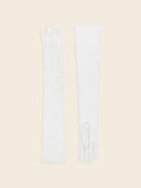 White Velvet Gloves