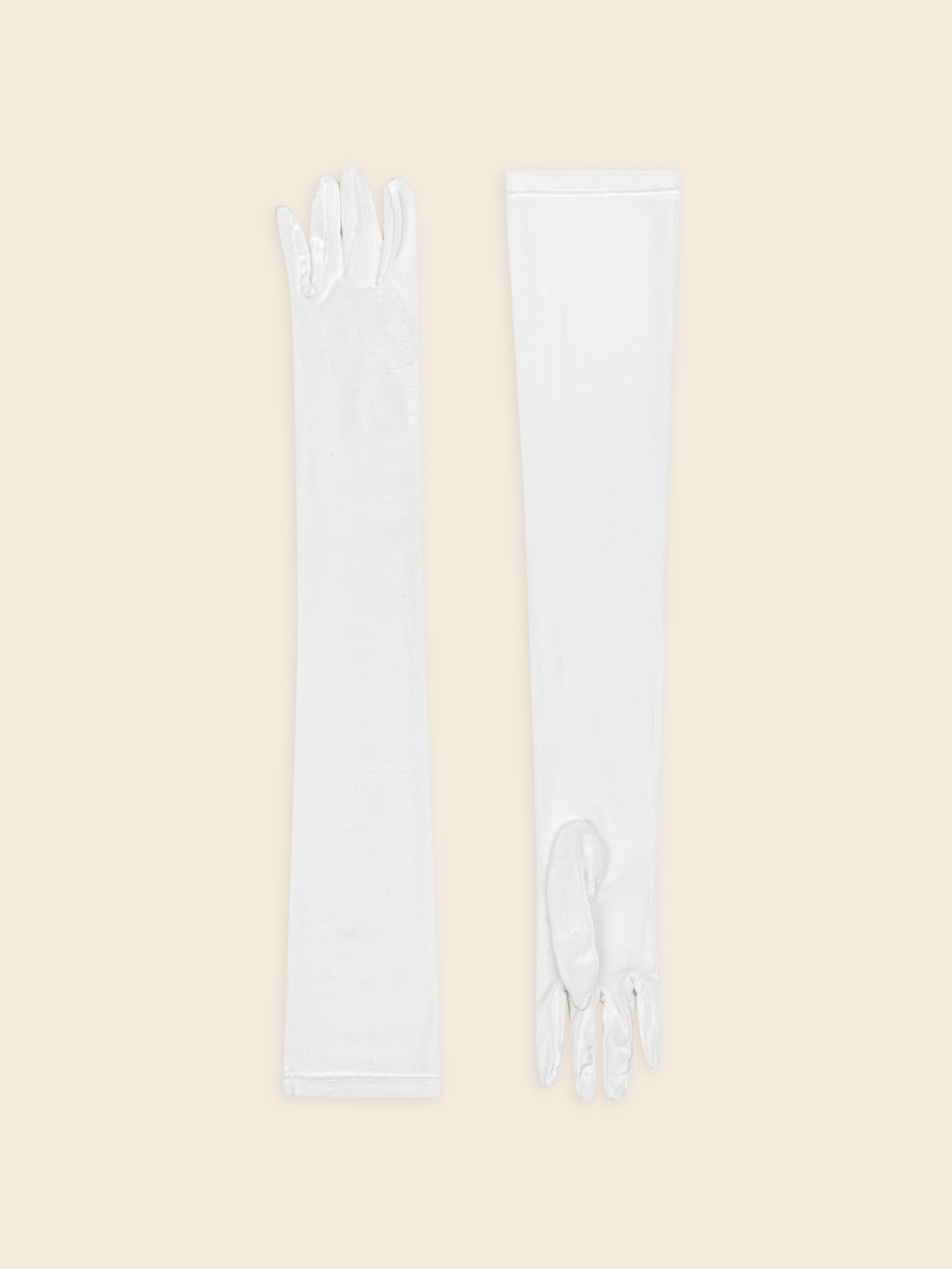 White Velvet Gloves