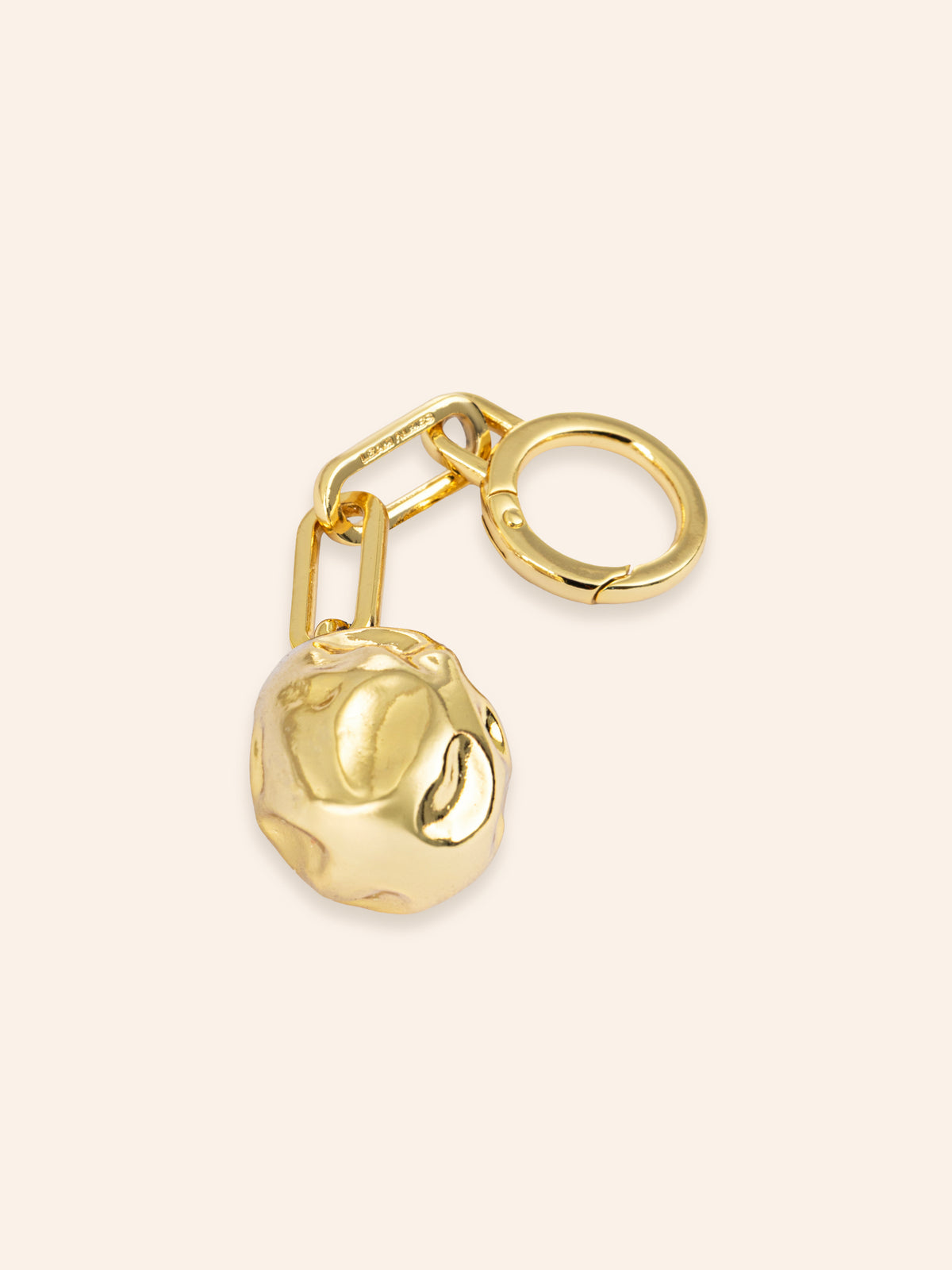 Gold Pleated Brass Charm