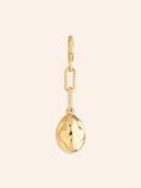 Gold Pleated Brass Charm