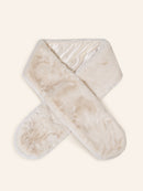 Off White Faux Fur Scarf