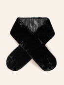 Black Faux Fur Scarf