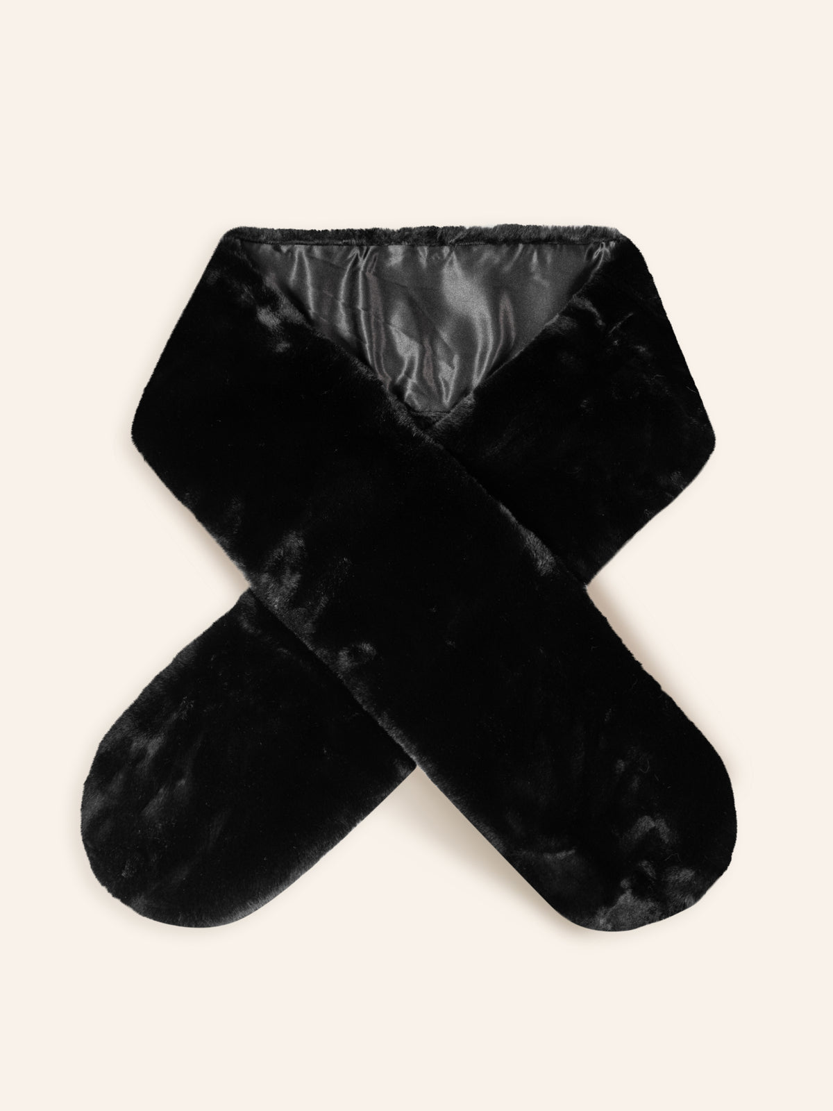 Black Faux Fur Scarf