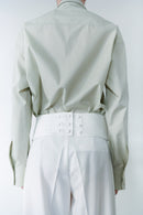 White Adjustable Cummerbund