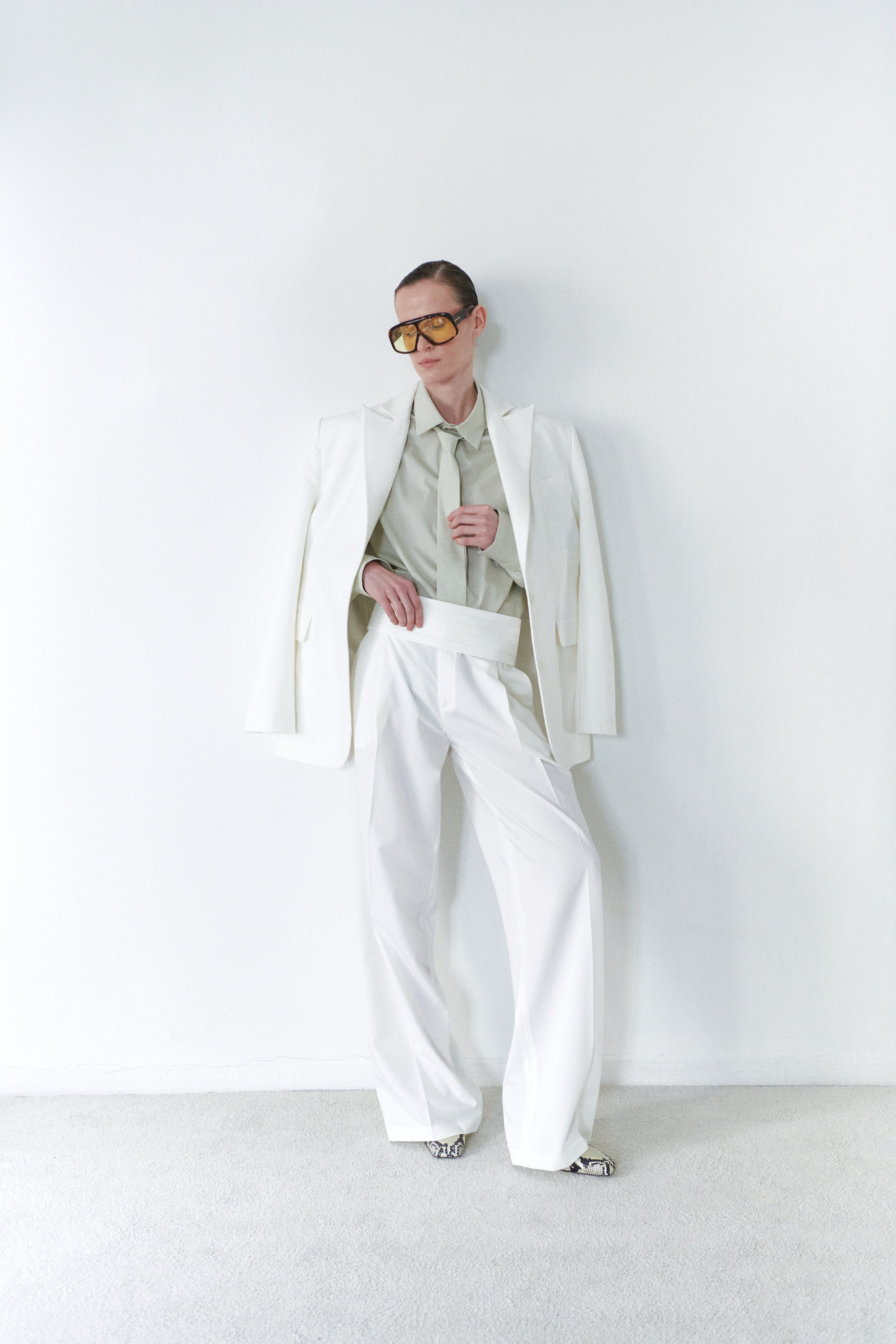 White Unisex Blazer Jacket