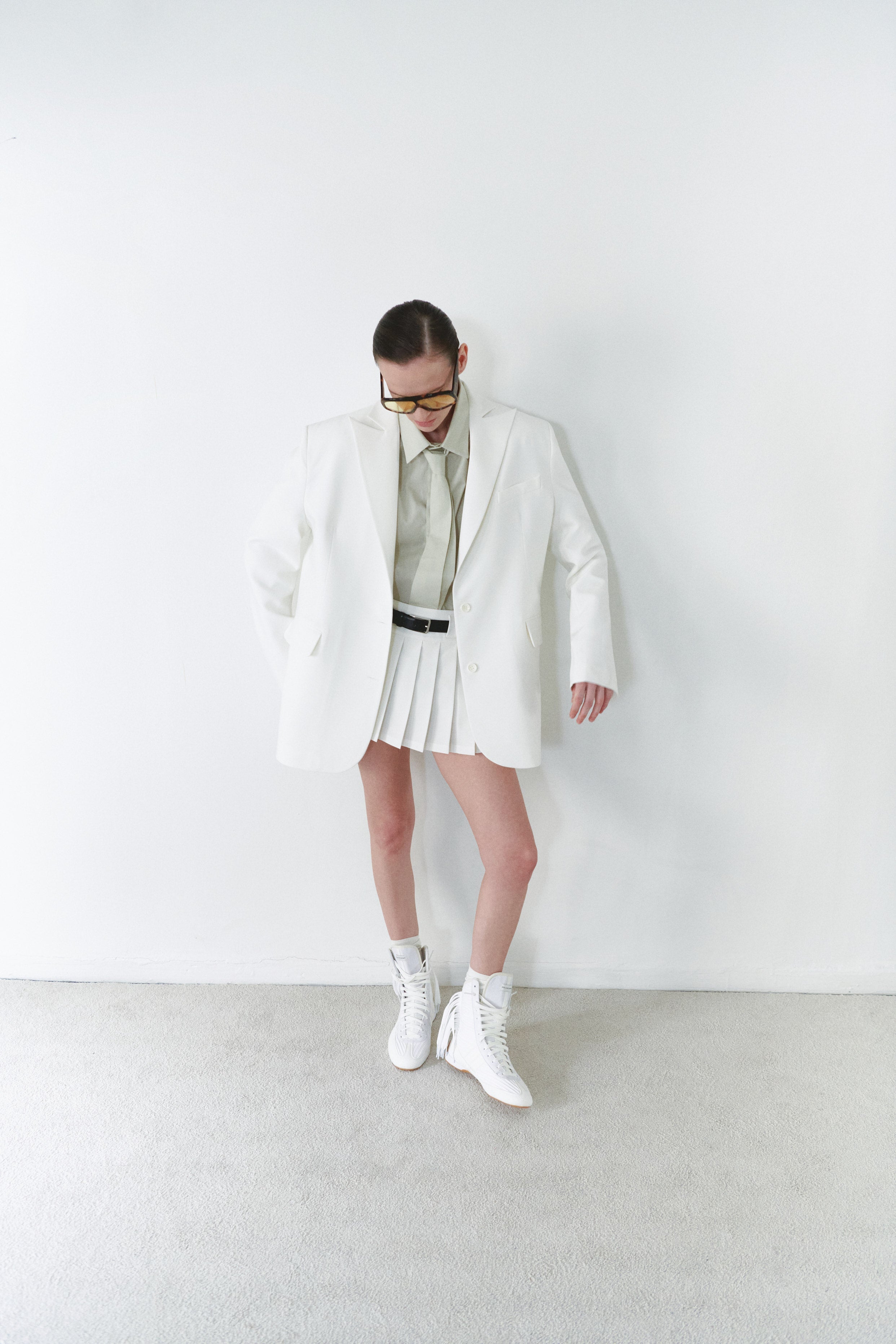 White Unisex Blazer Jacket