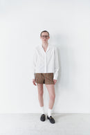 Cropped Unisex White Shirt