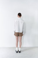 Cropped Unisex White Shirt