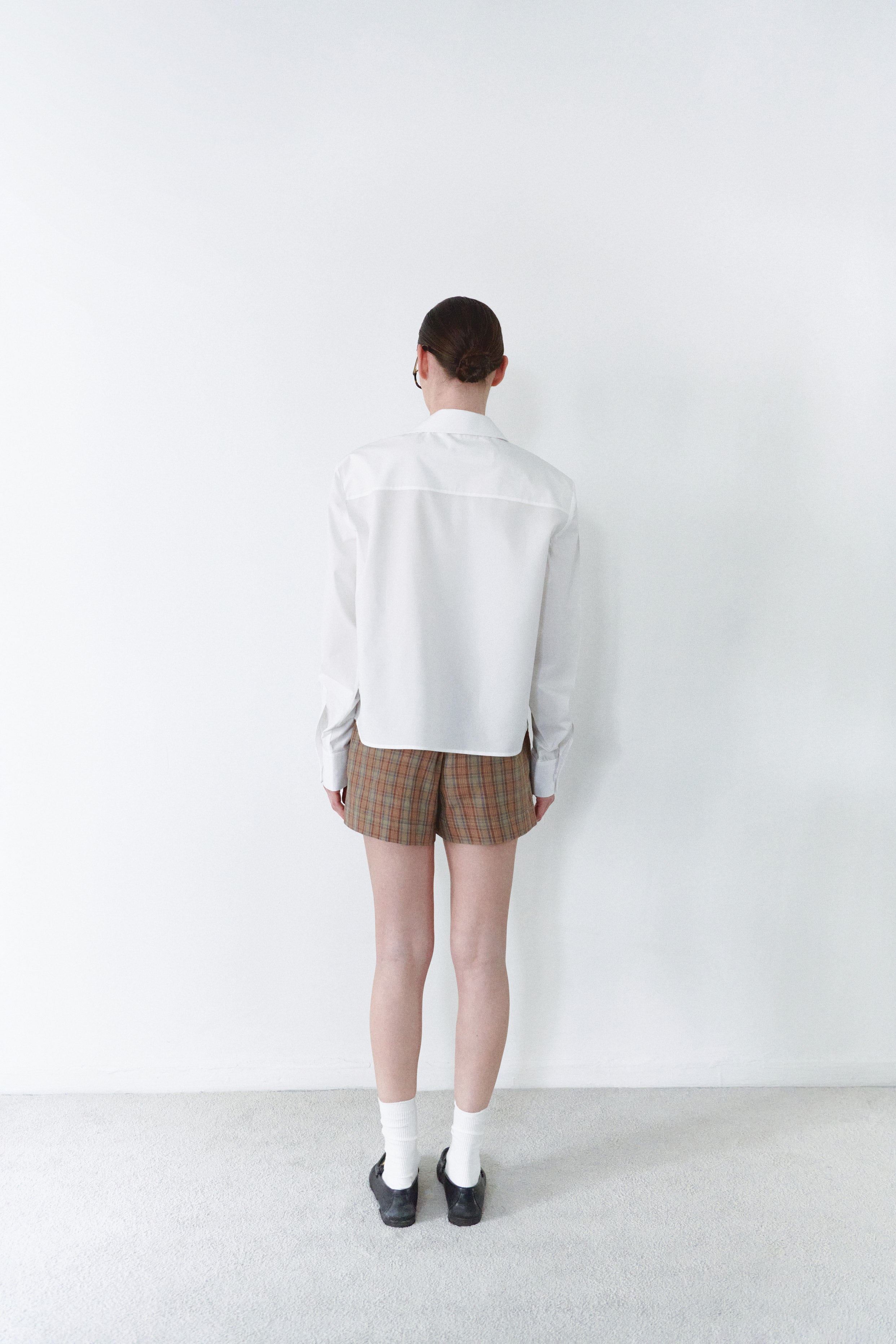 Cropped Unisex White Shirt