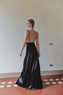 Black Embellished Maxi Dress with Double Side Slits