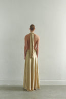 Gold Dress with Side Slit