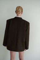 Brown Unisex 90’s Oversized Blazer Jacket