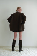 Brown Unisex 90’s Oversized Blazer Jacket