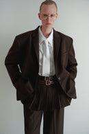 Brown Unisex 90’s Oversized Blazer Jacket