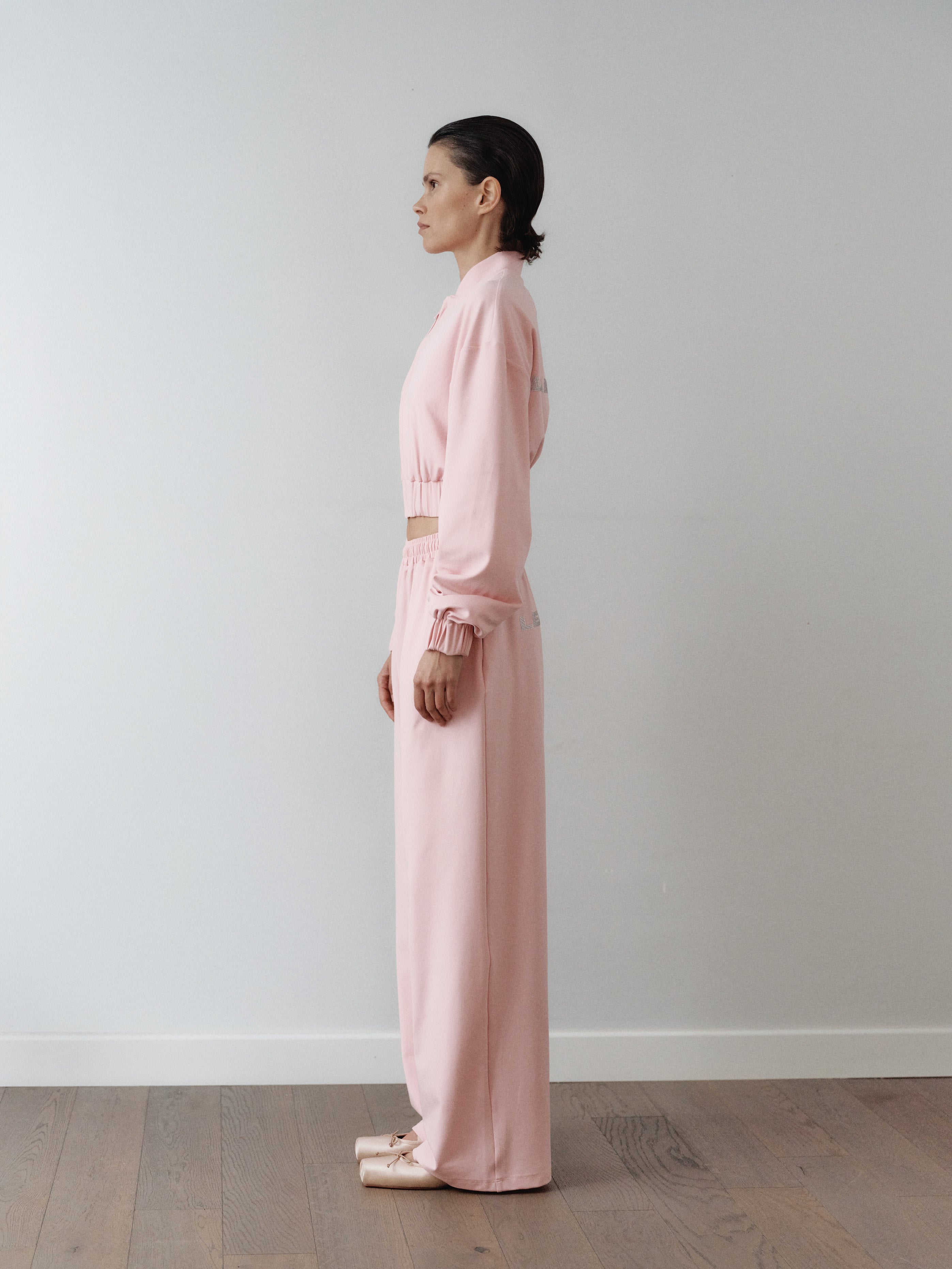 Pink Trackpants with Stone Logo Print