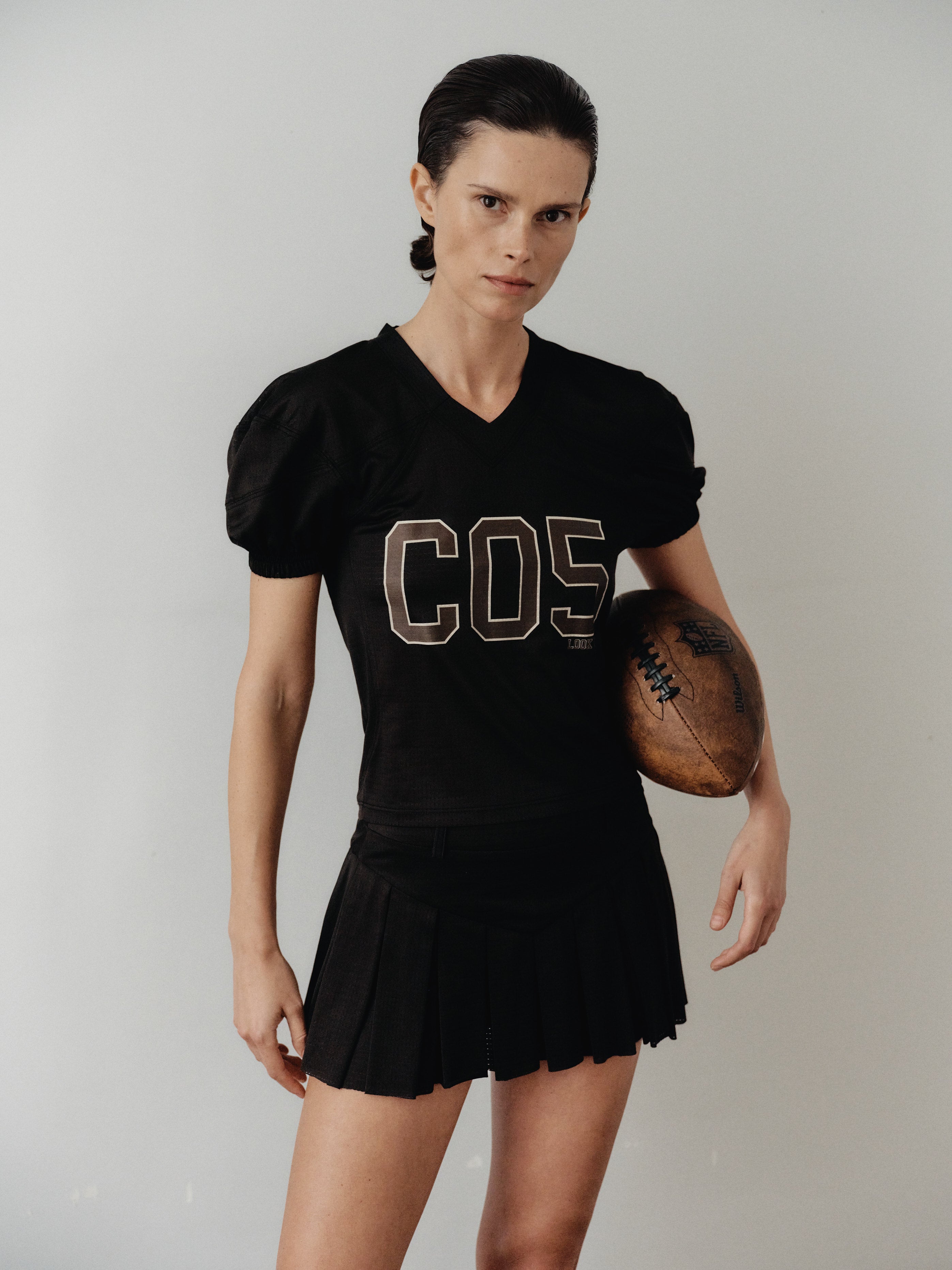 Black Mesh Pleated Mini Skort