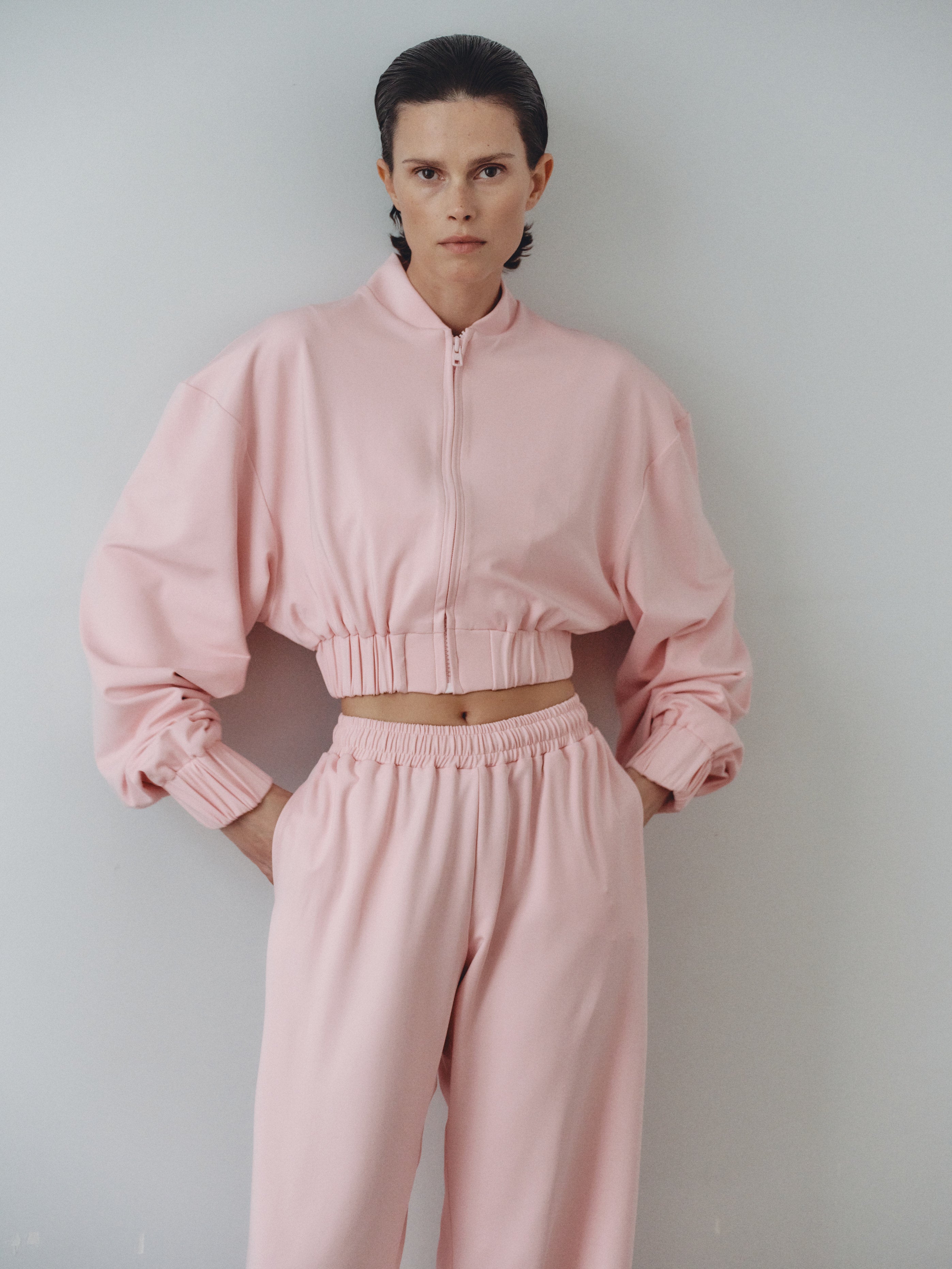 Pink Trackpants with Stone Logo Print