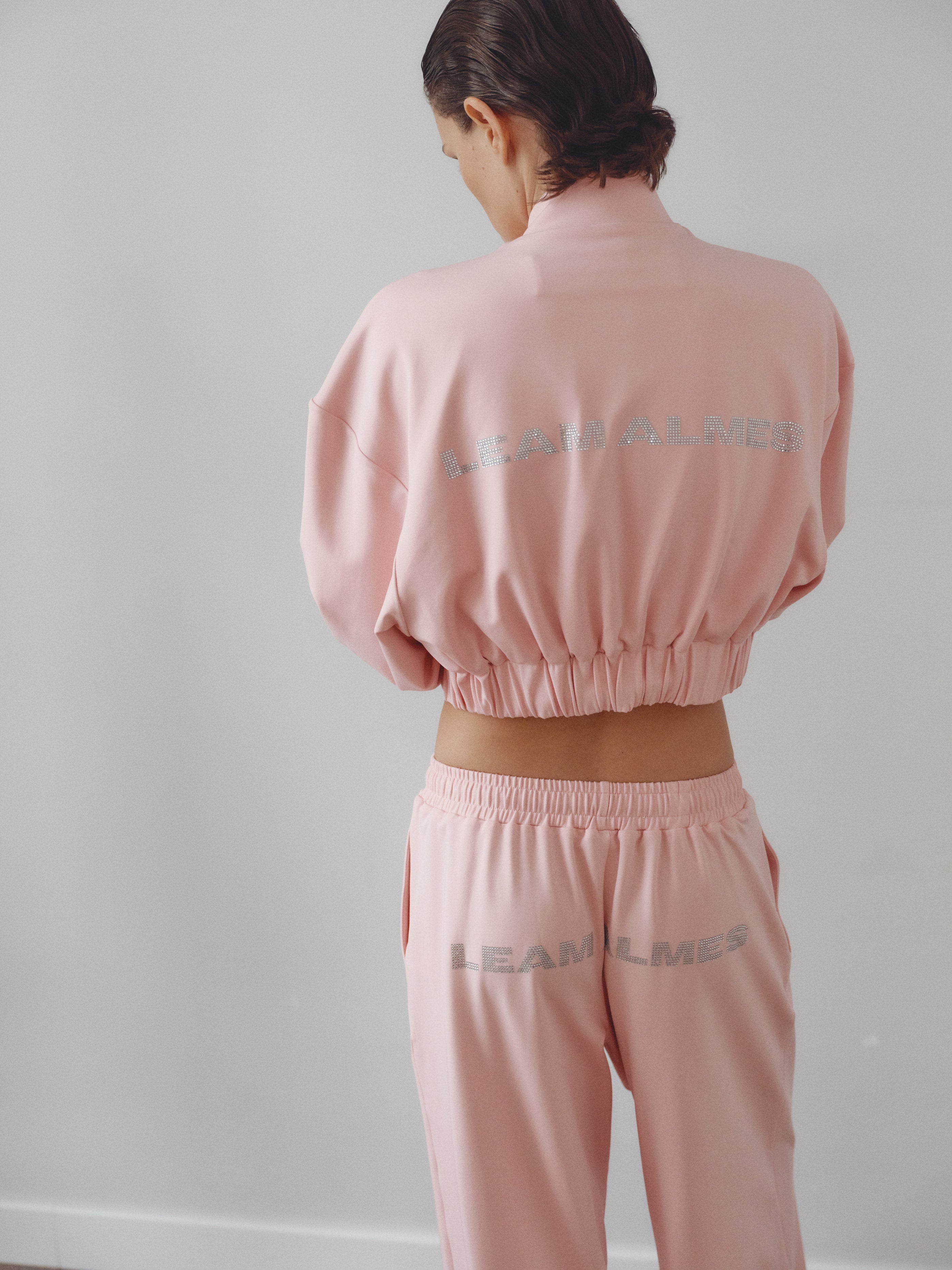 Pink Trackpants with Stone Logo Print