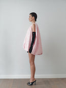 Light Pink Taffeta Balloon Dress with Gloves