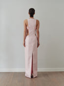 Light Pink Taffeta Dress with Sequin Details