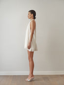 White Mini Open Back Dress