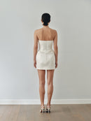 White Mini Dress With Structured Cups