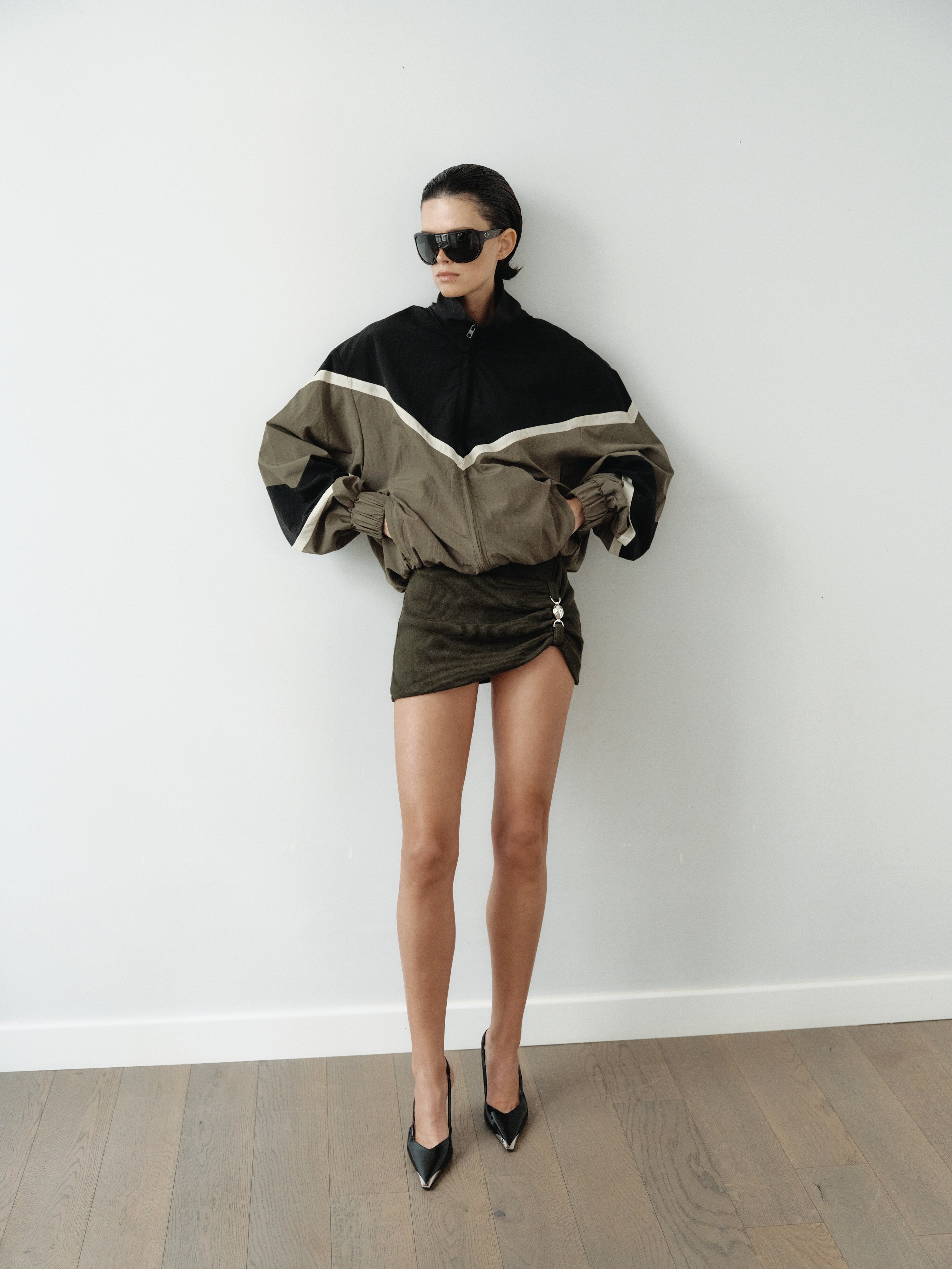 Multicolor Water Resistant Parachute Jacket