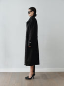 Black Water Repellant Recycled Cotton Trenchcoat