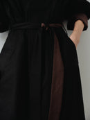 Black Water Repellant Recycled Cotton Trenchcoat