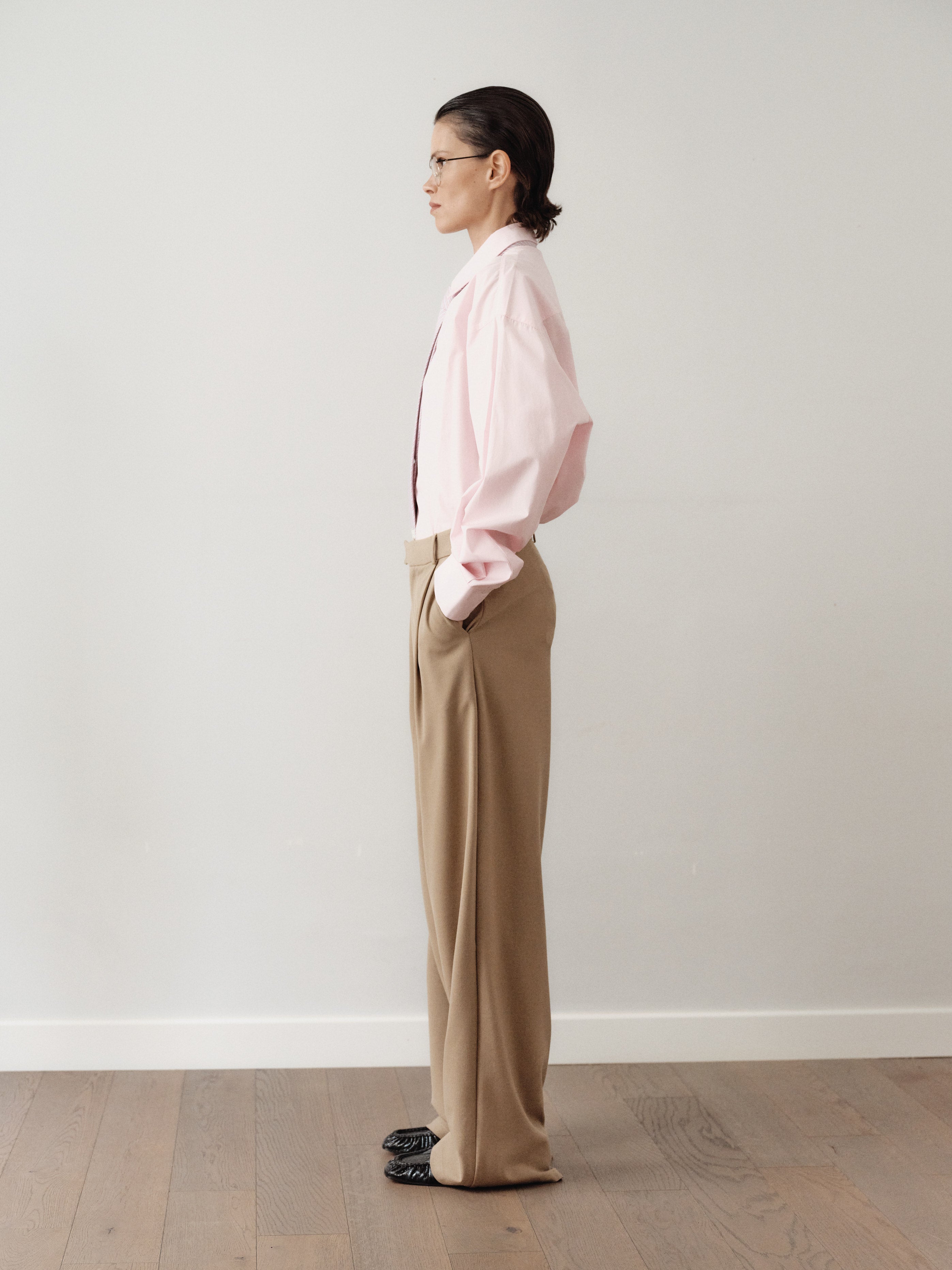 Camel Unisex Pants With Adjustable Cummerbund