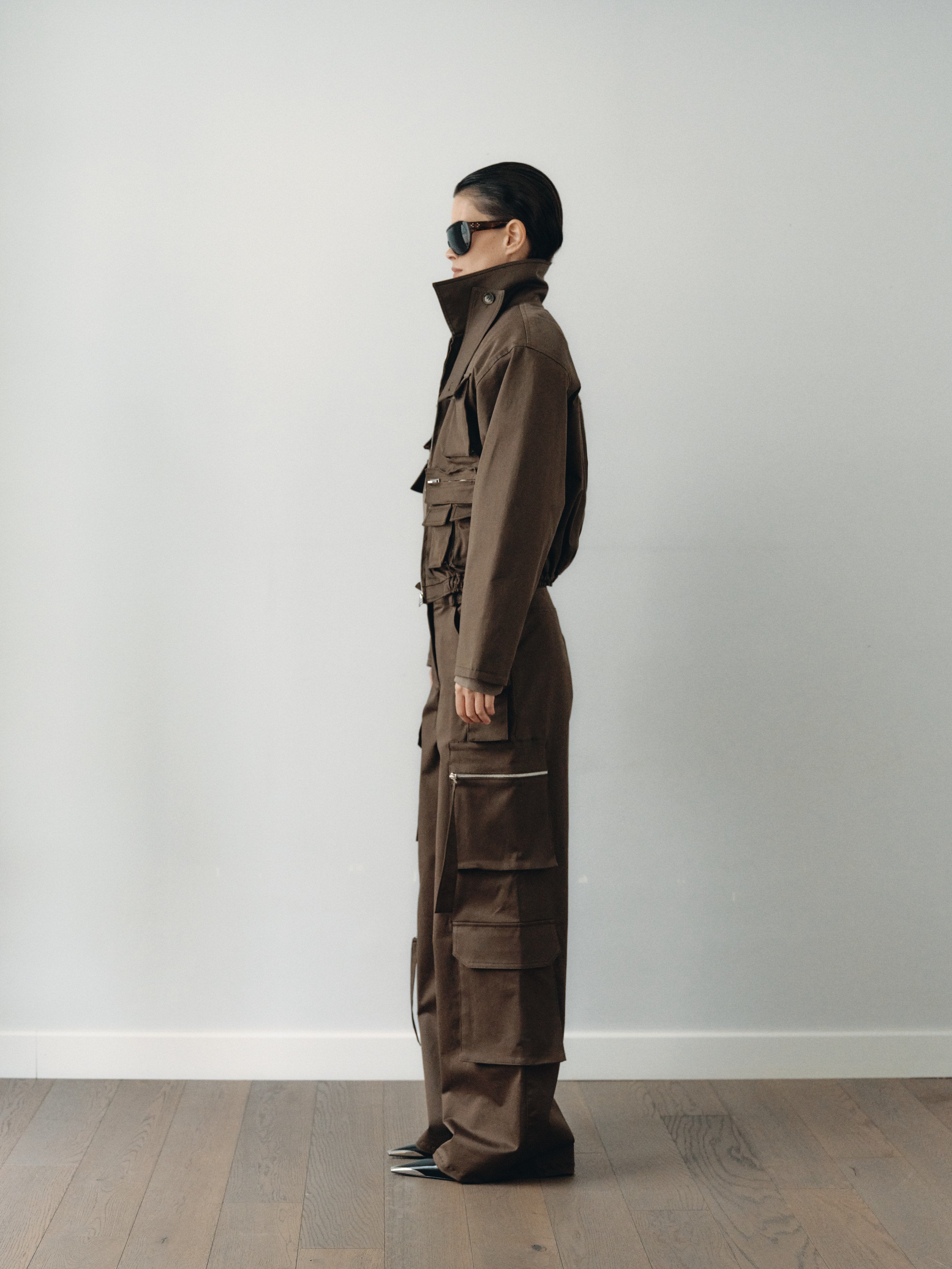 Khaki Water Repellant Cargo Jacket