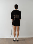 Black Logo Printed Sports Mesh Dress