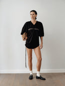 Black Logo Printed Sports Mesh Dress