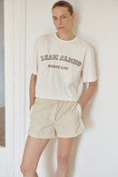White Crop Logo T-shirt
