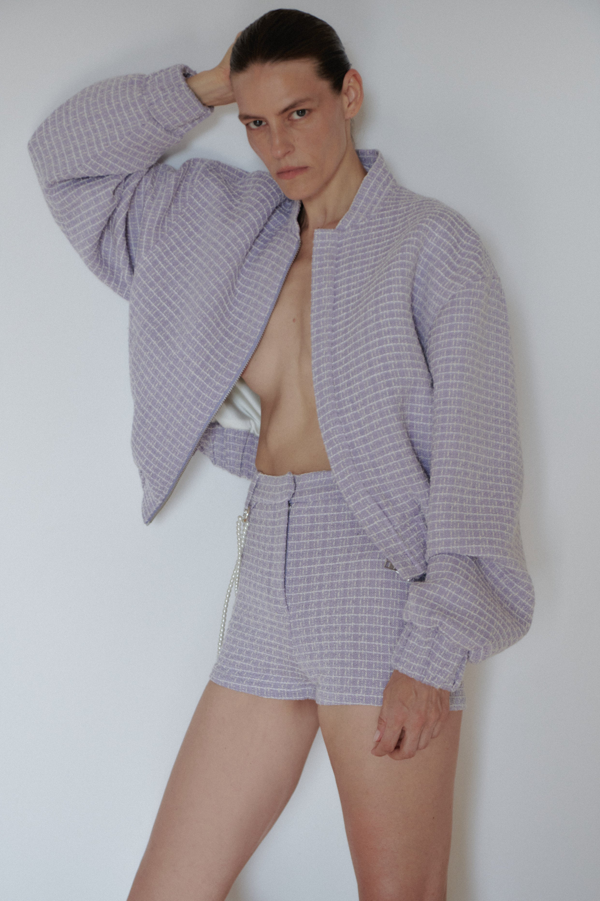 Lilac Wool Tweed Jacket