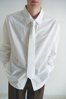 White Unisex Oversized Shirt with Tie