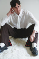 White Unisex Oversized Shirt with Tie