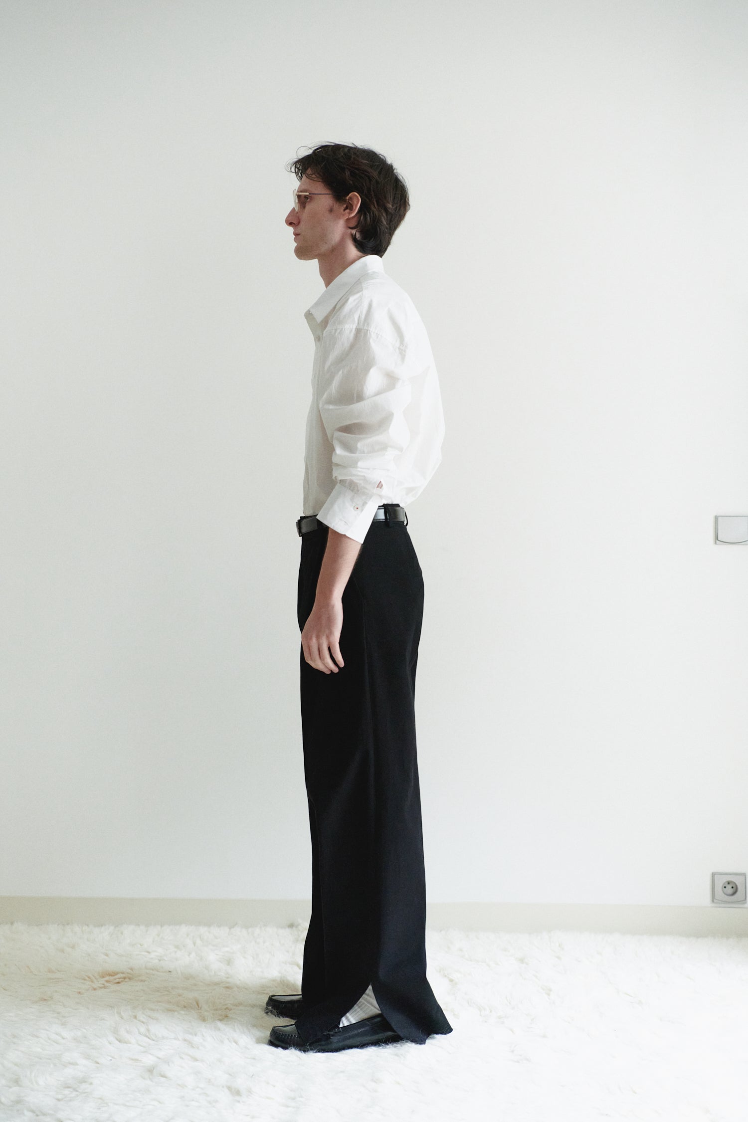 Black Unisex Gabardine Pants