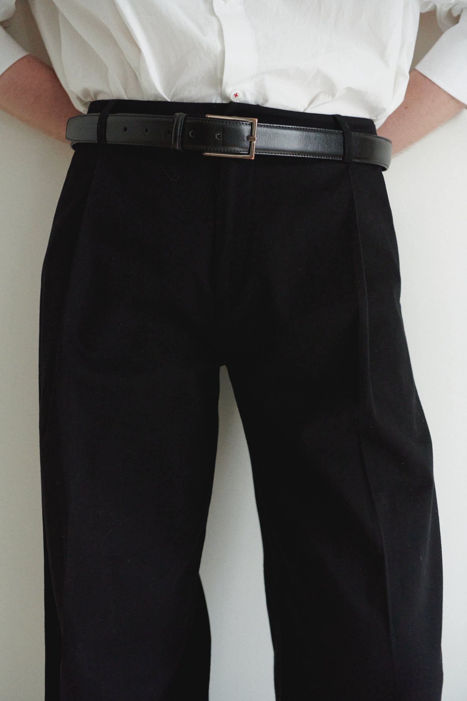 Black Unisex Gabardine Pants