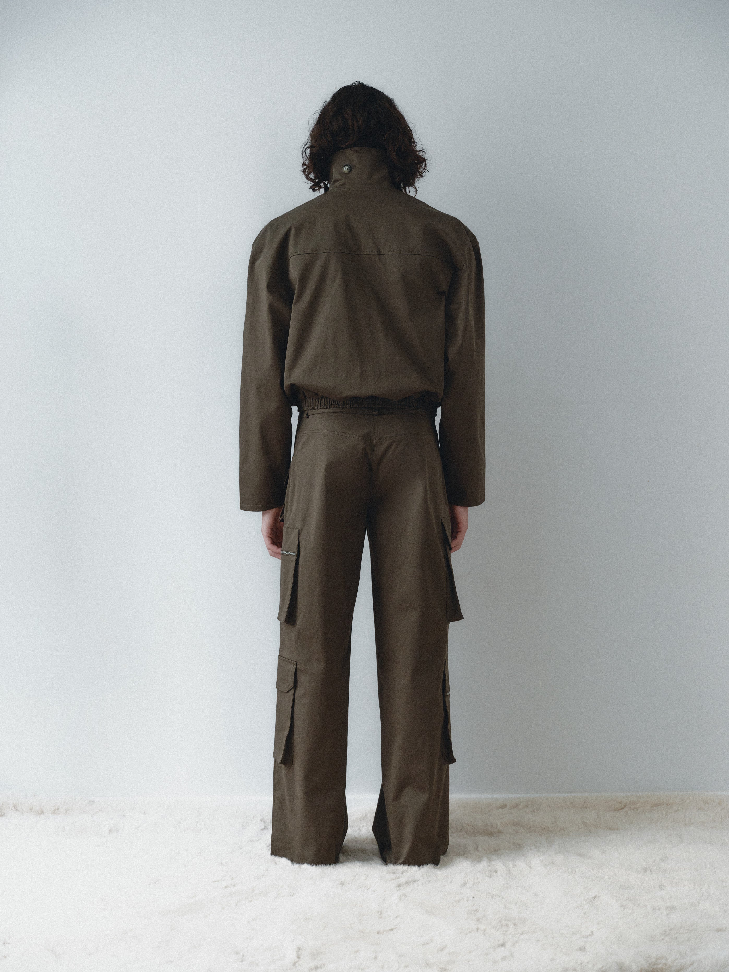 Khaki Water Repellant Cargo Jacket