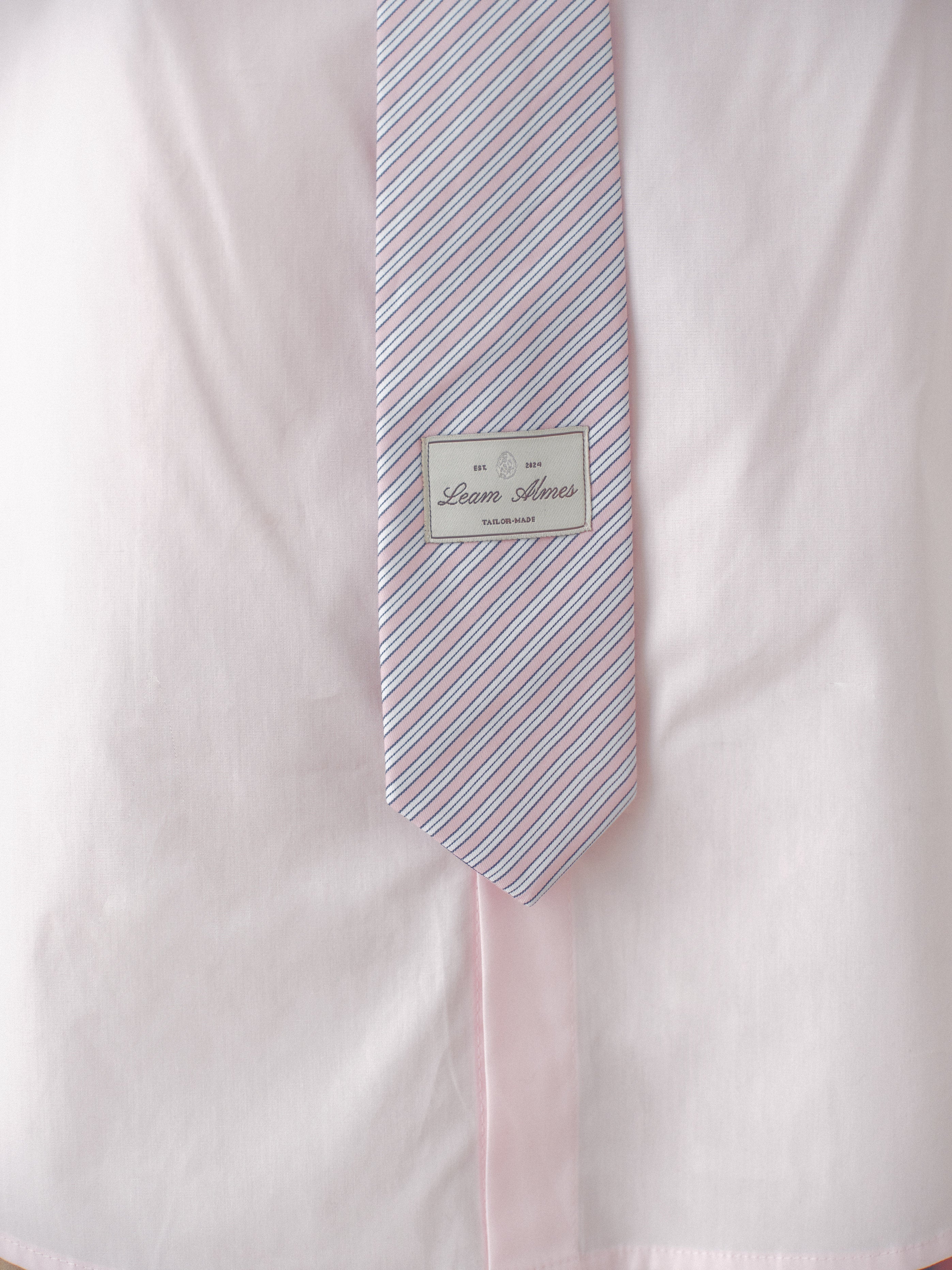 Light Pink Oversize Unisex Shirt with Tie