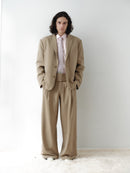 Light Pink Oversize Unisex Shirt with Tie