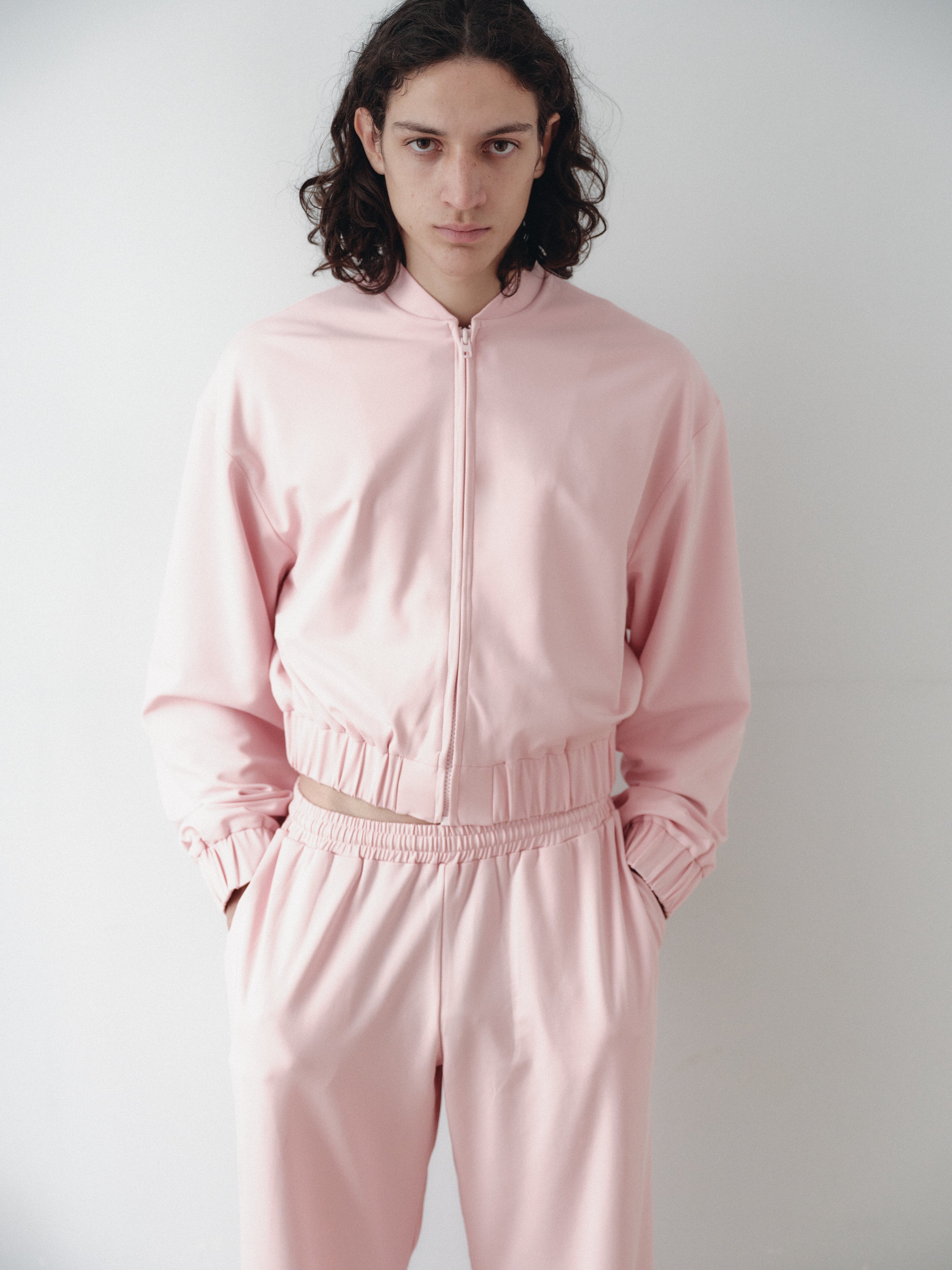 Pink Trackpants with Stone Logo Print