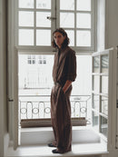 Brown Striped Unisex Pants