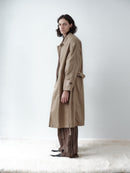 Mink Colored Water Repellant Recycled Cotton Trenchcoat