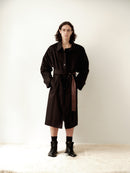 Black Water Repellant Recycled Cotton Trenchcoat