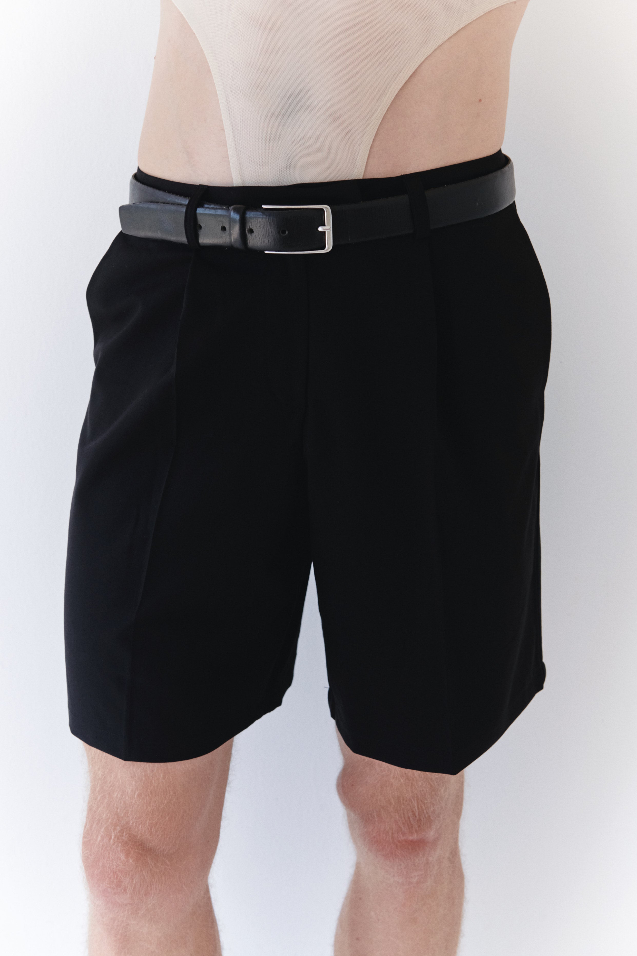 Black Unisex Wide Cut Bermuda Short