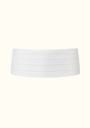 White Adjustable Cummerbund