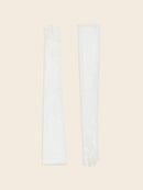White Tulle Long Gloves